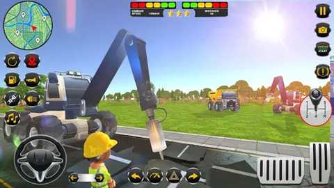 挖掘机模拟器施工卡车