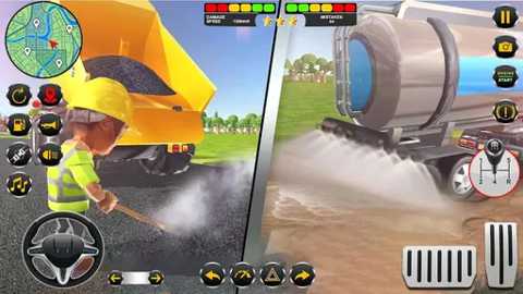 挖掘机模拟器施工卡车